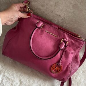 Michael Kors Fuchsia Leather Satchel